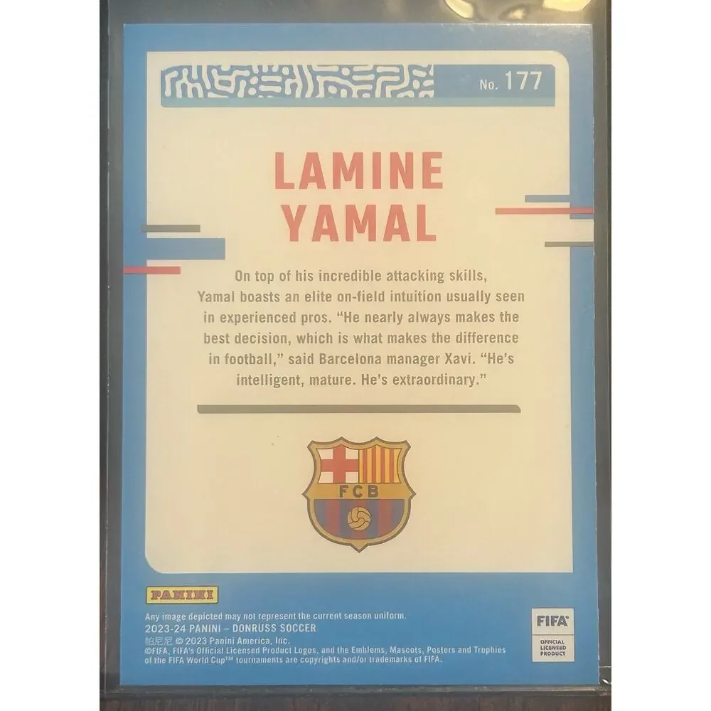 2023-24 Donruss Lamine Yamal Rated Rookie #177 FC Barcelona Spain RC - Picture 2 of 2